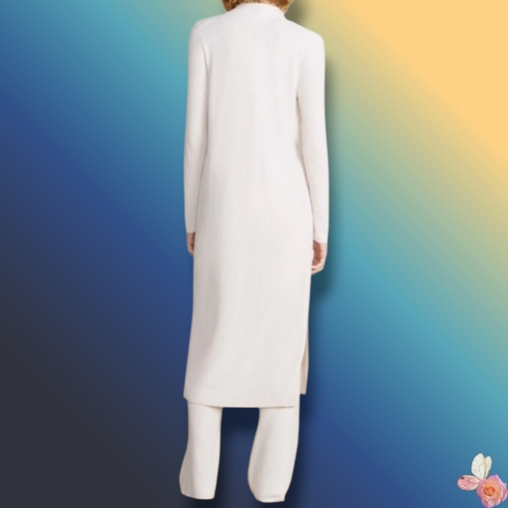 Barefoot Dreams Pearl White Long Cardigan XL - Picture 3 of 5